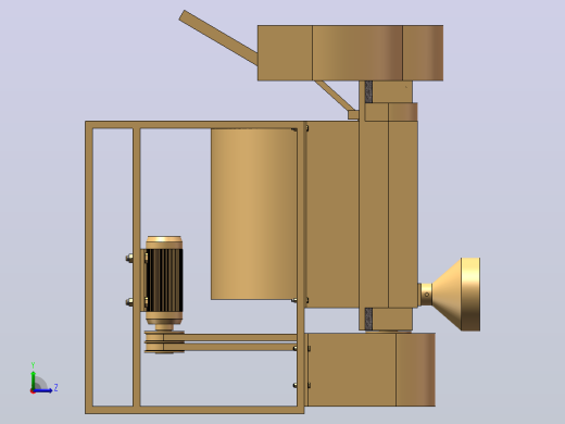 小型新质碾米机结构设计 sw+CAD+说明书左视缩略图