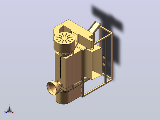 小型新质碾米机结构设计 sw+CAD+说明书正等轴测缩略图