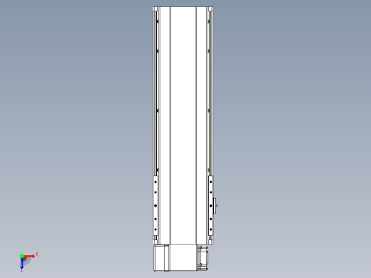 皮带直线轴半封闭可选导轨TPA-HNB-202D-140-L450-LP-C-P75-N3俯视缩略图
