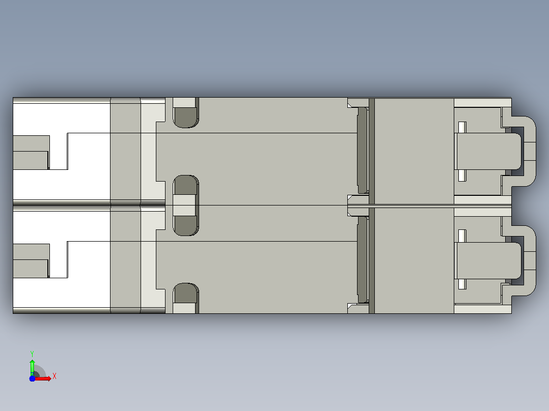 NB1-63 2P小型断路器三维模型202010前视图