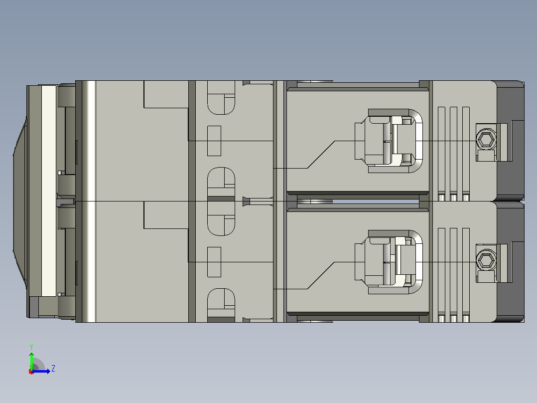 NB1-63 2P小型断路器三维模型202010左视图