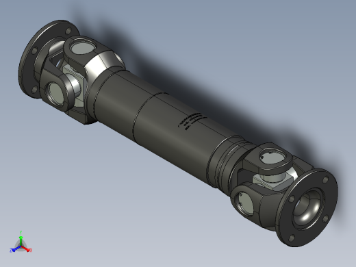 SWC-1型--轻型十字轴式万向联轴器[SW-I65-A-285]正等轴测缩略图