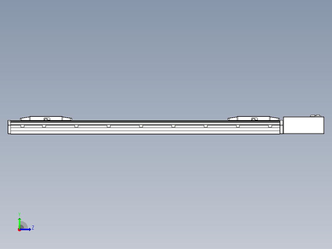 皮带直线轴双滑块型TPA-GCBS-150-P80-L350-QL-M75-N3左视图