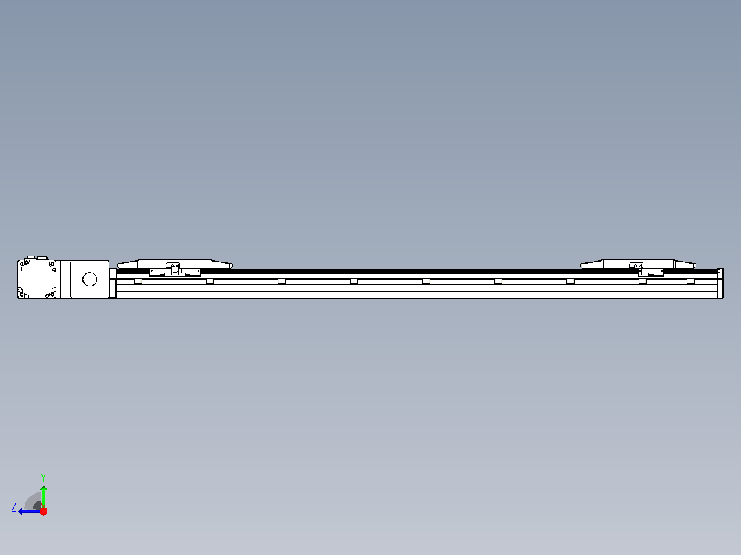皮带直线轴双滑块型TPA-GCBS-150-P80-L350-QL-M75-N3右视图