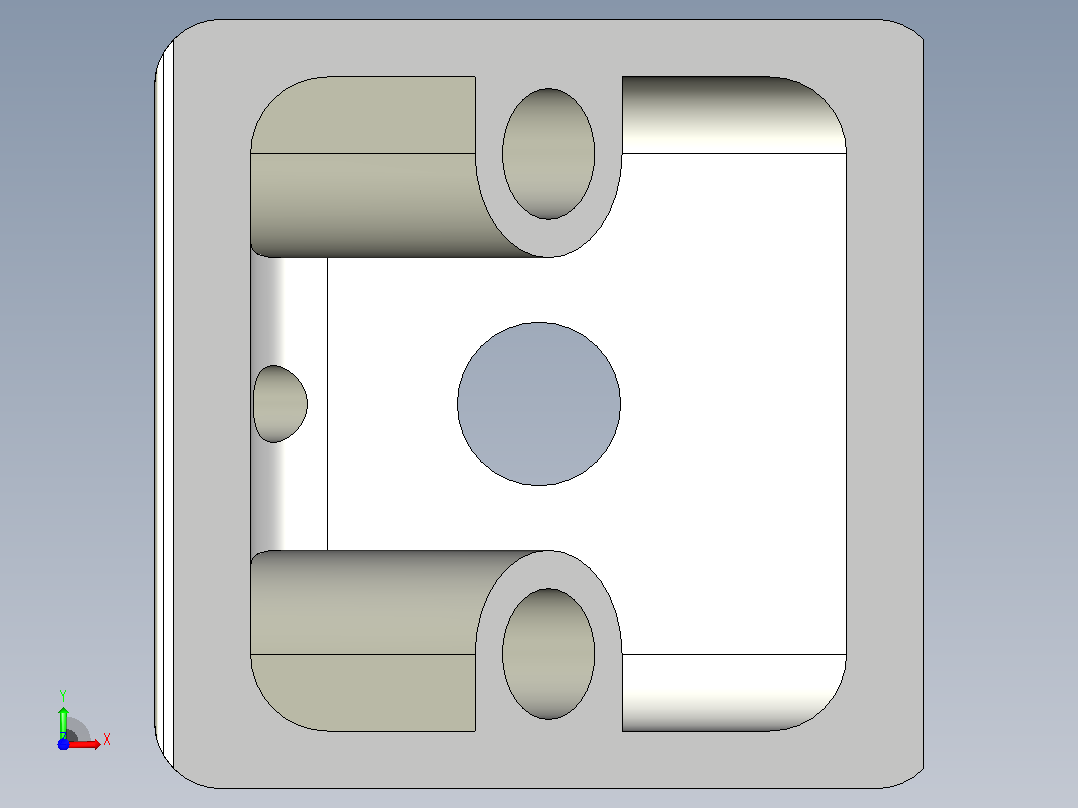 铸锌角件8系列40x40_铸锌角件8系列40x40前视图