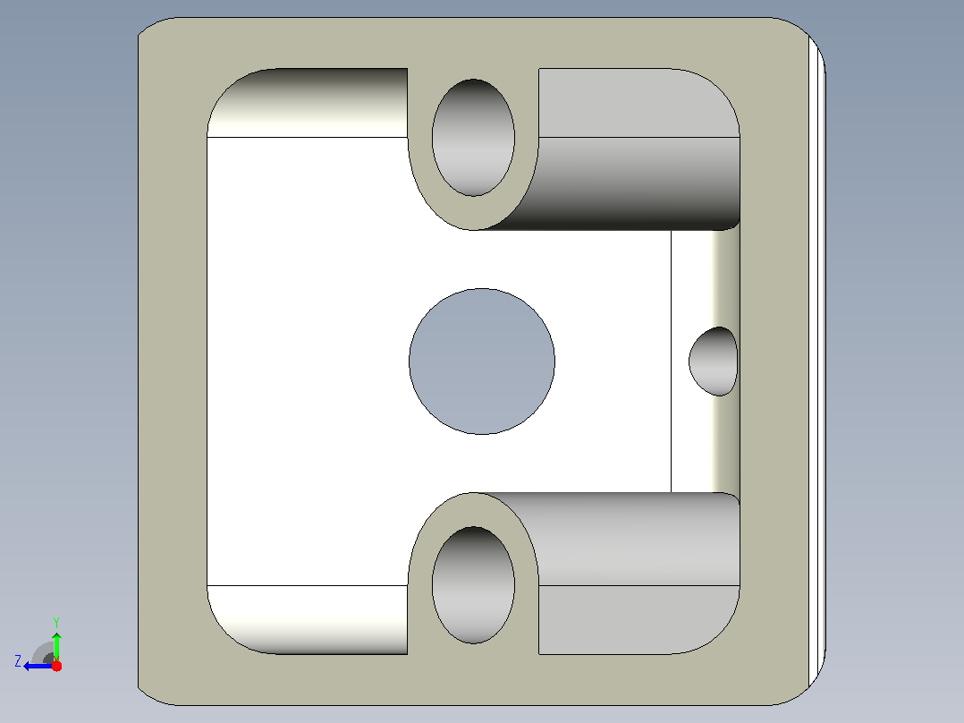 铸锌角件8系列40x40_铸锌角件8系列40x40右视图