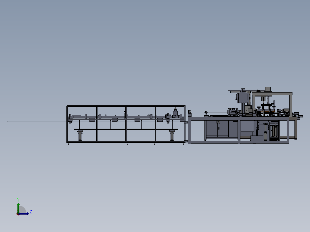 开料倒角一体机sw17可编辑左视图