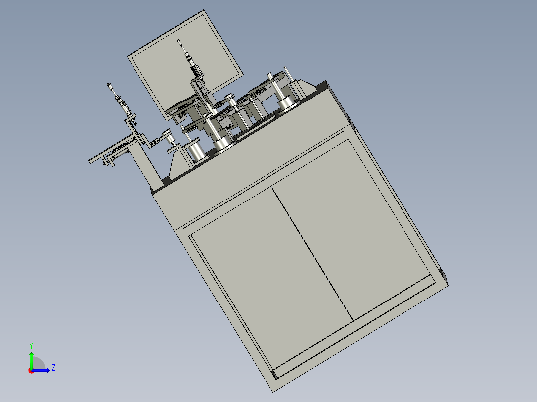 智能笔自动测试机3D模型左视图