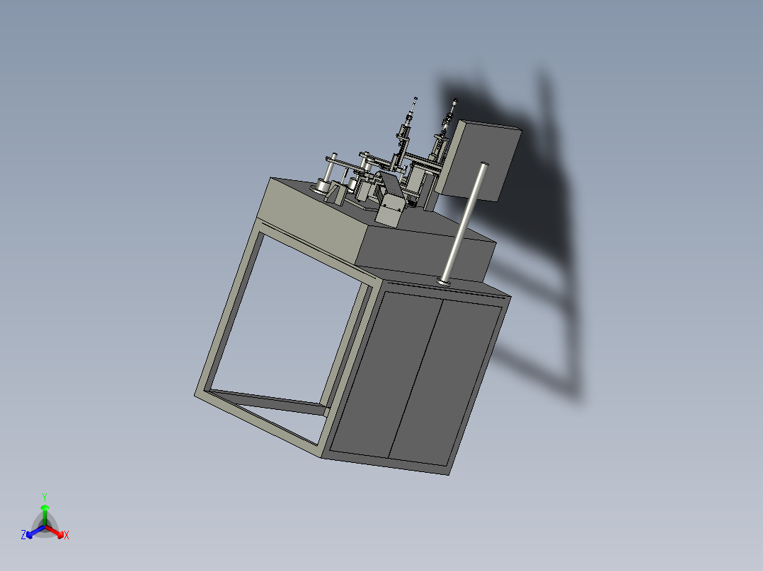 智能笔自动测试机3D模型正等轴测图