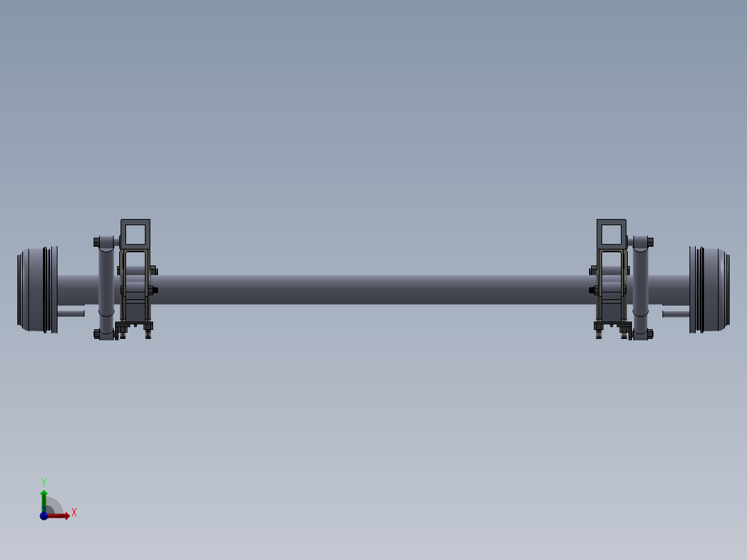 solidworks 挂车悬架前视图