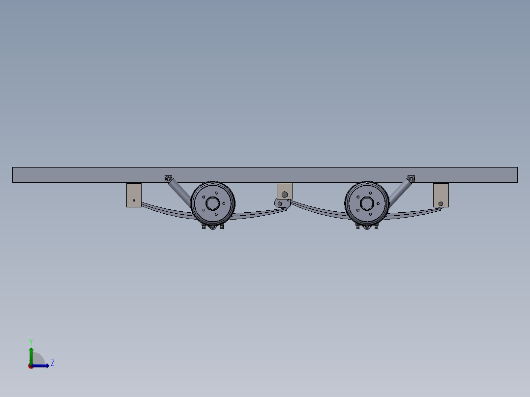 solidworks 挂车悬架左视图
