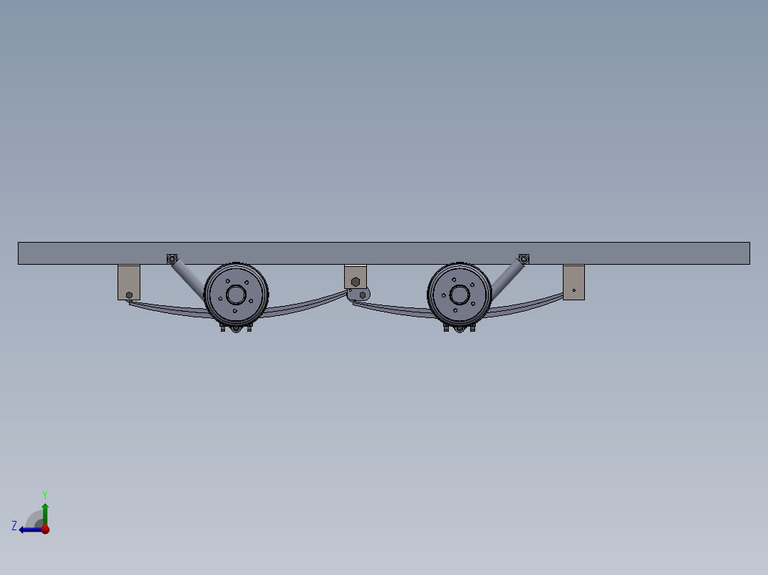 solidworks 挂车悬架右视图