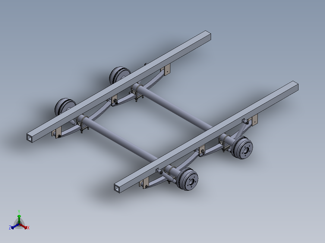solidworks 挂车悬架正等轴测图