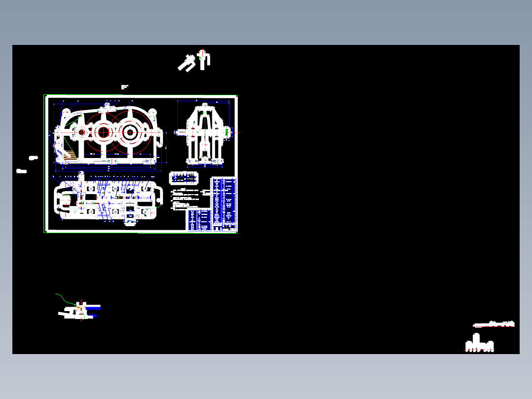 展开式二级斜齿轮硬齿面减速器 课程设计（dwg格式）