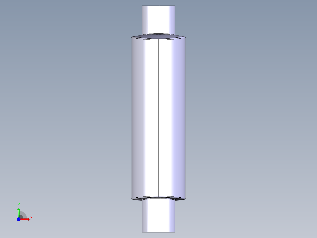汽车消音器前视图