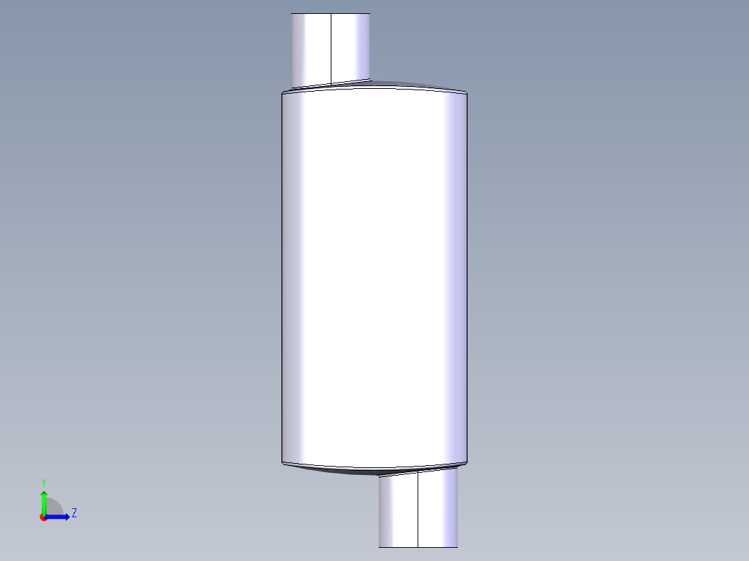 汽车消音器左视图