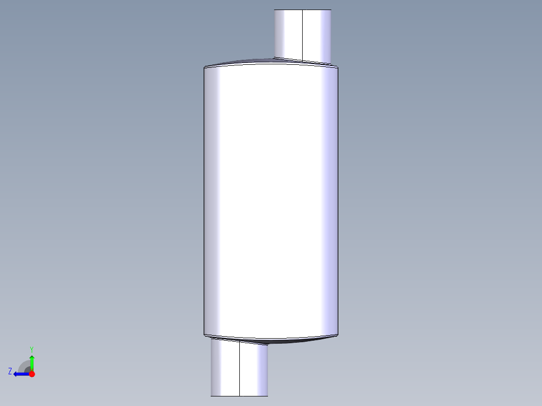 汽车消音器右视图