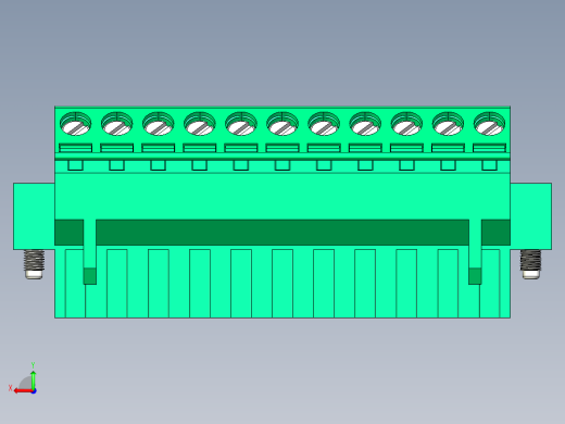 DEGSON 2EDG（M） 系列 5.0mm 螺丝锁紧可插拔接线端子组-2EDGKLM-5.0-11P-14-00AH后视缩略图