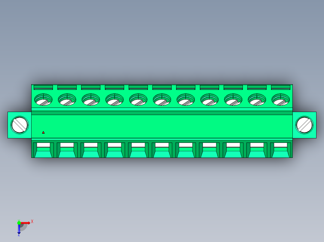 DEGSON 2EDG（M） 系列 5.0mm 螺丝锁紧可插拔接线端子组-2EDGKLM-5.0-11P-14-00AH俯视图