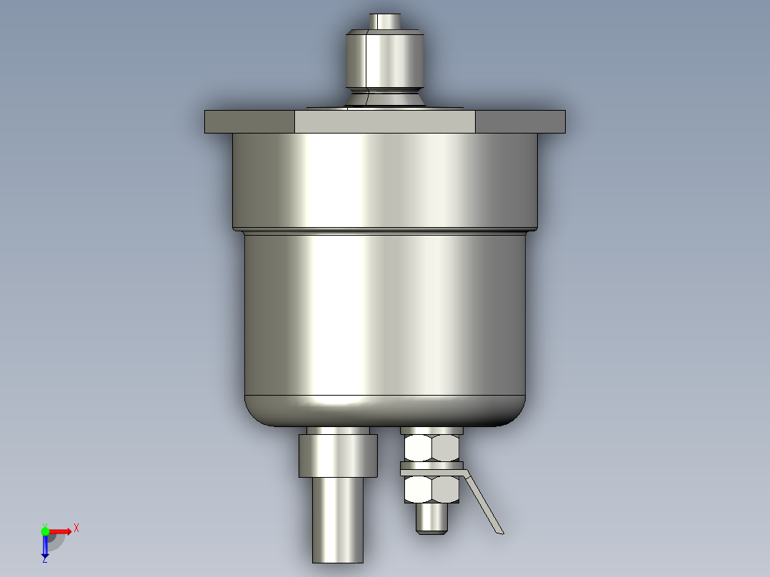 气动基本电路的手动触点俯视图