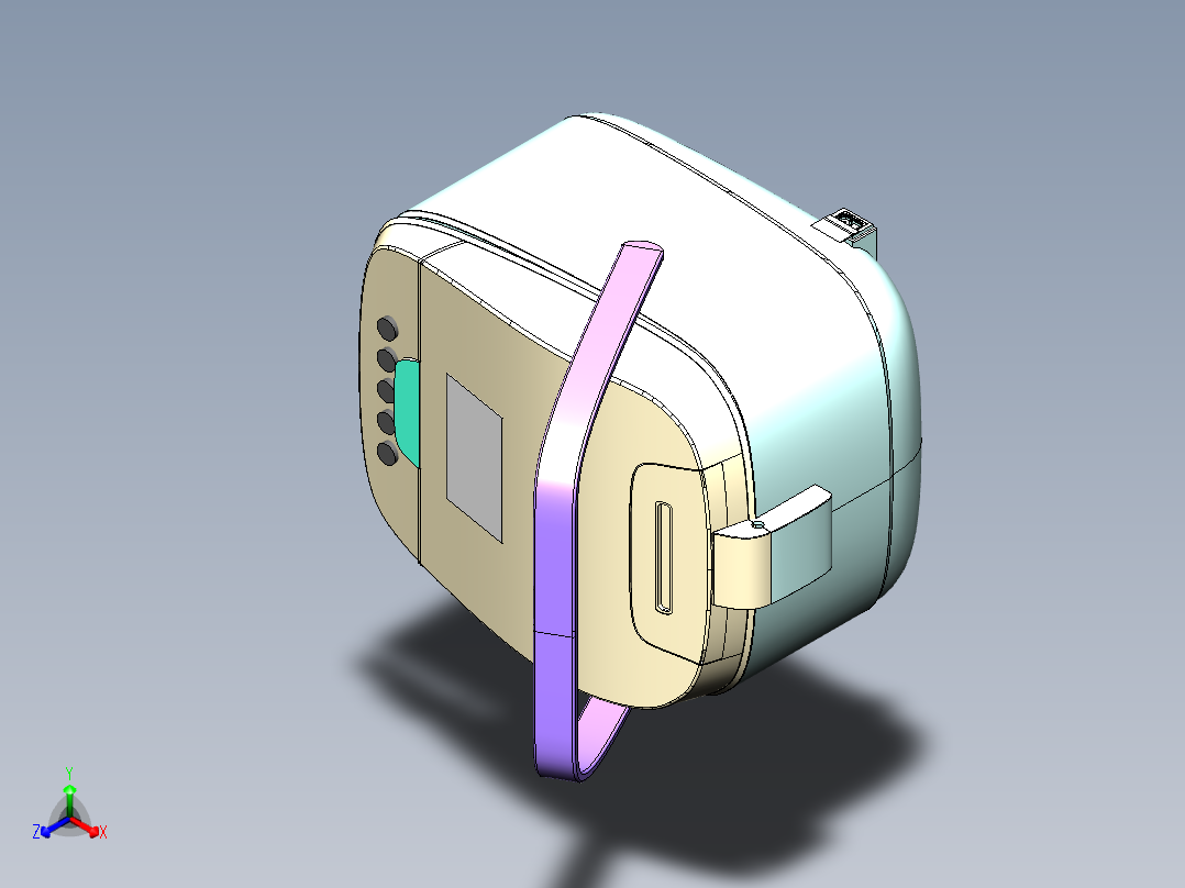 电饭煲正等轴测图
