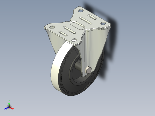 型材-KJN 259793 125MM WHEEL正等轴测缩略图