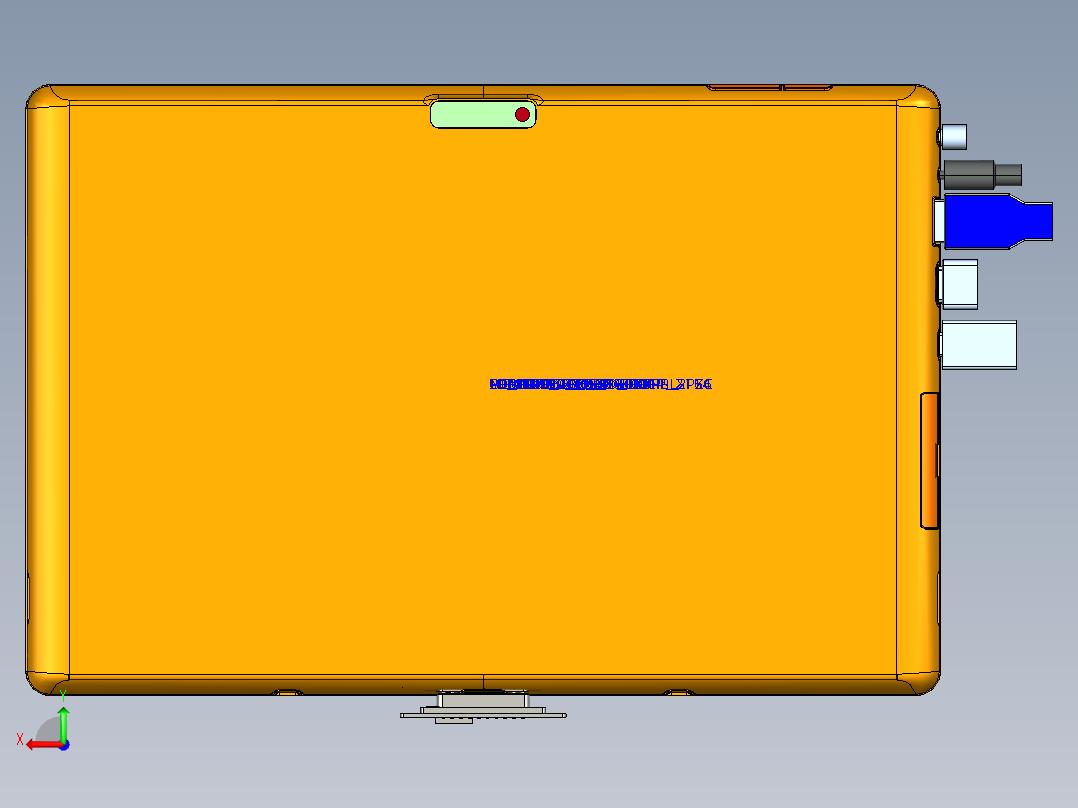10寸平板电脑后视图