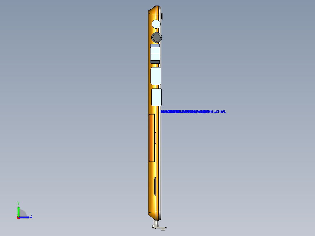 10寸平板电脑左视图