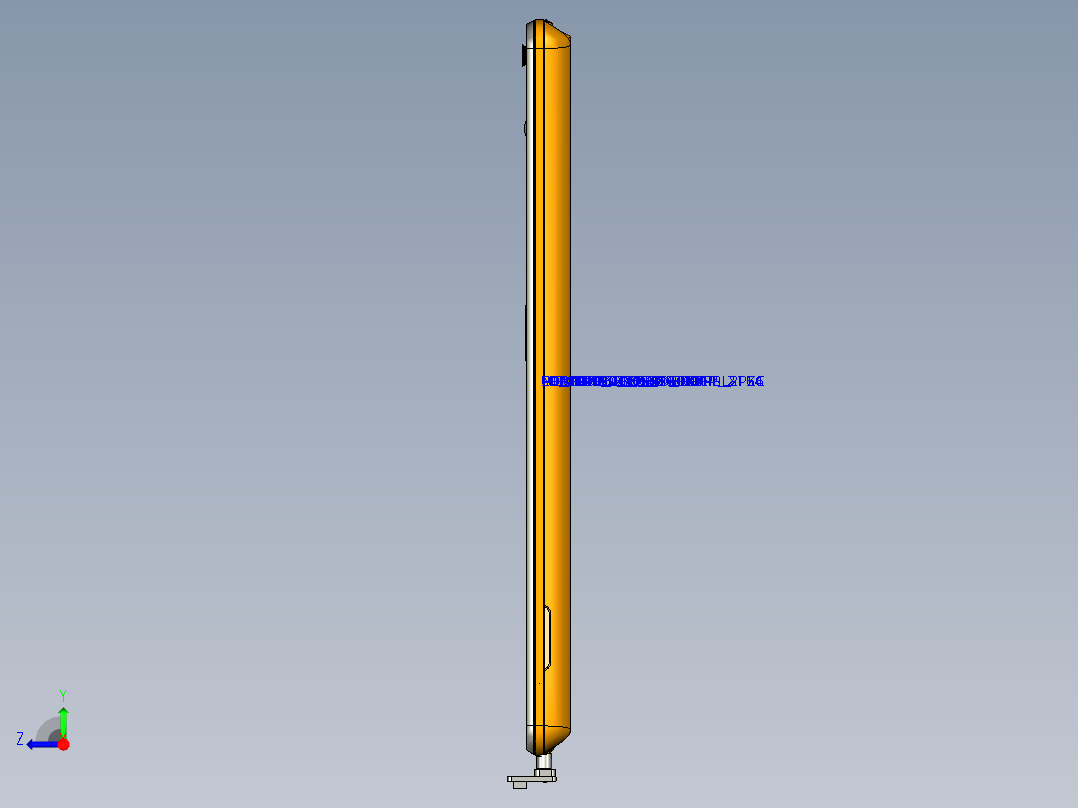10寸平板电脑右视图