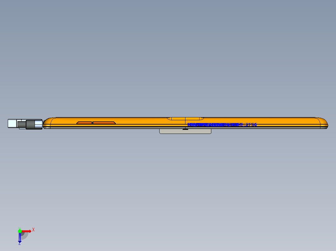 10寸平板电脑俯视图