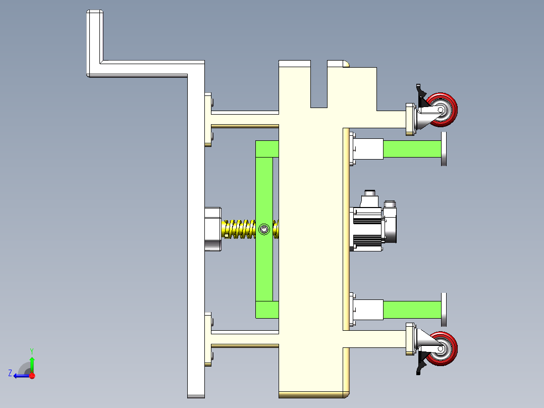 手术台移动车右视图