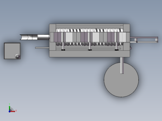 洗瓶机设计三维SW图前视缩略图
