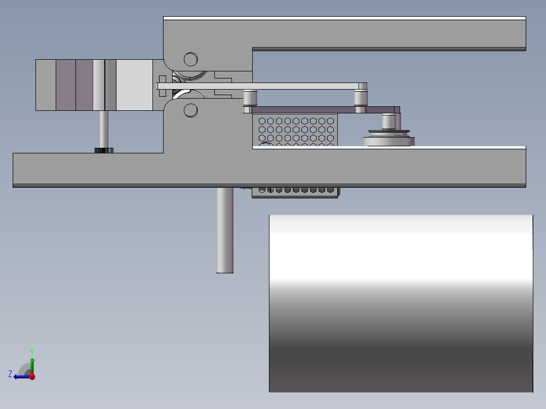 洗瓶机设计三维SW图右视图