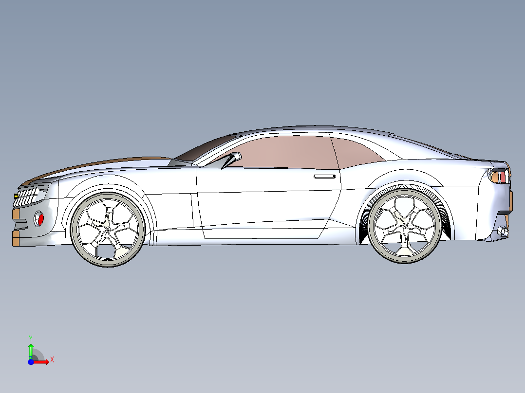 雪佛兰跑车前视图