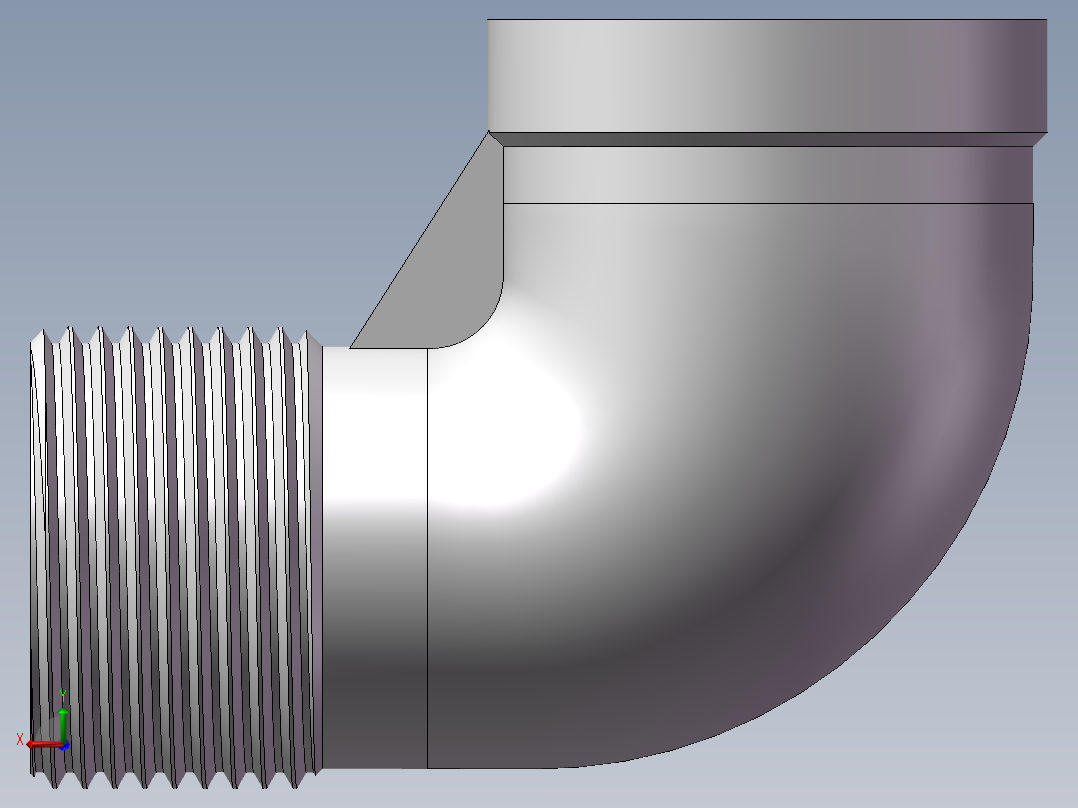 弯头-等径内外丝 DN25后视图