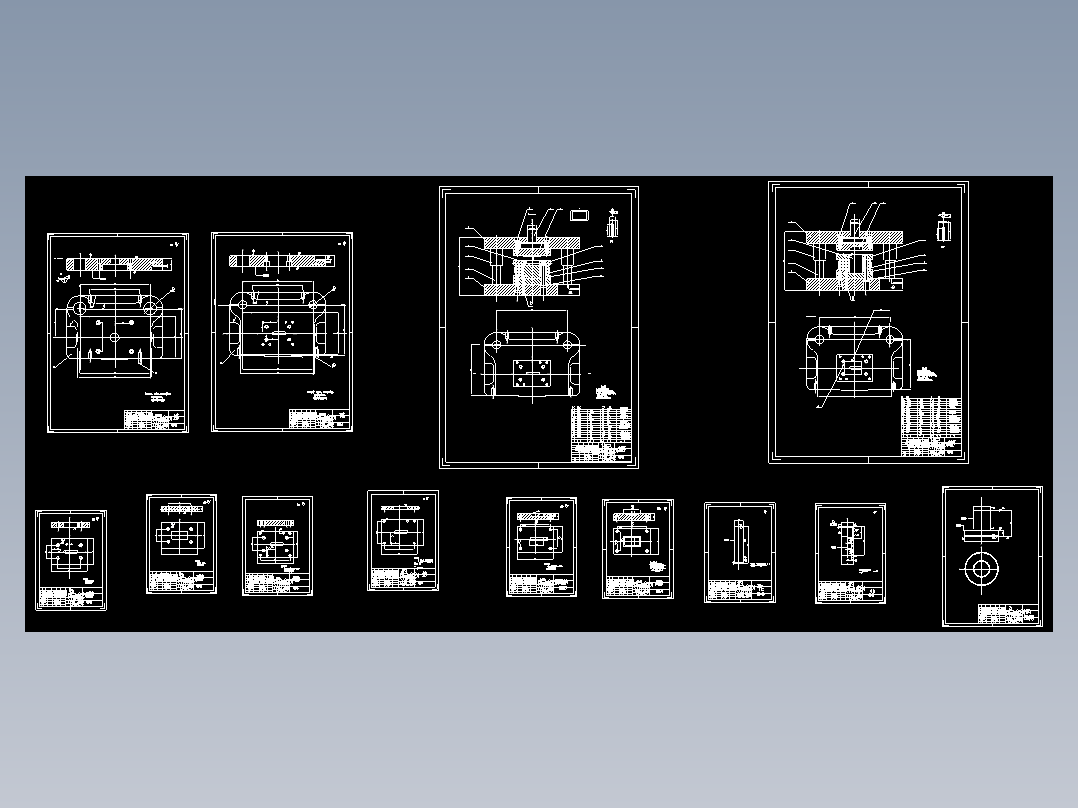 感温卡落料拉伸模和切边模设计【全套13张CAD图】