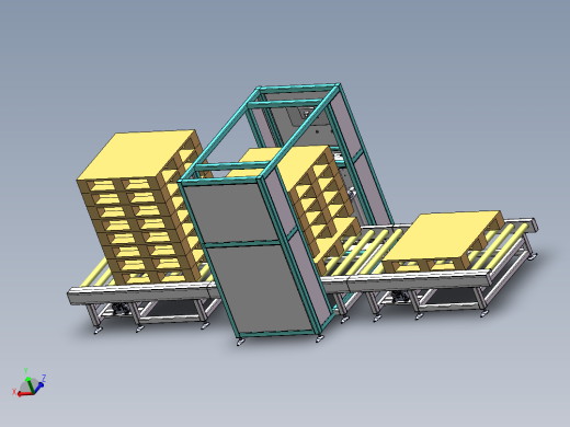 全自动卡板拆堆跺滚筒线设备