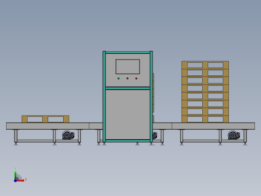 全自动卡板拆堆跺滚筒线设备前视缩略图