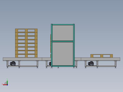 全自动卡板拆堆跺滚筒线设备后视缩略图