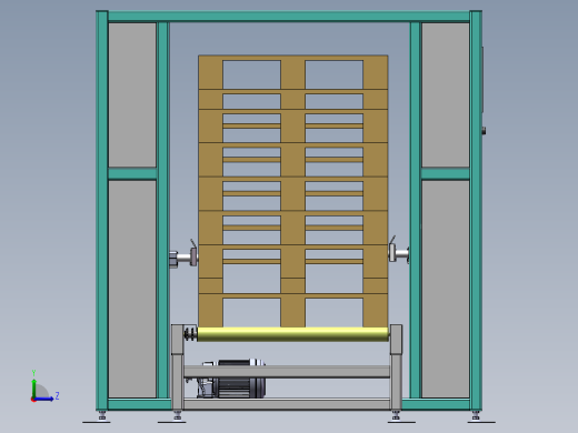 全自动卡板拆堆跺滚筒线设备左视缩略图