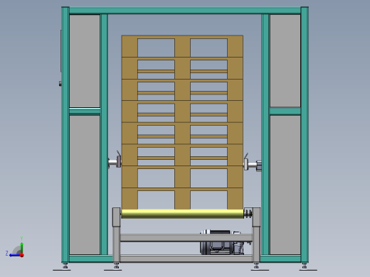 全自动卡板拆堆跺滚筒线设备右视缩略图