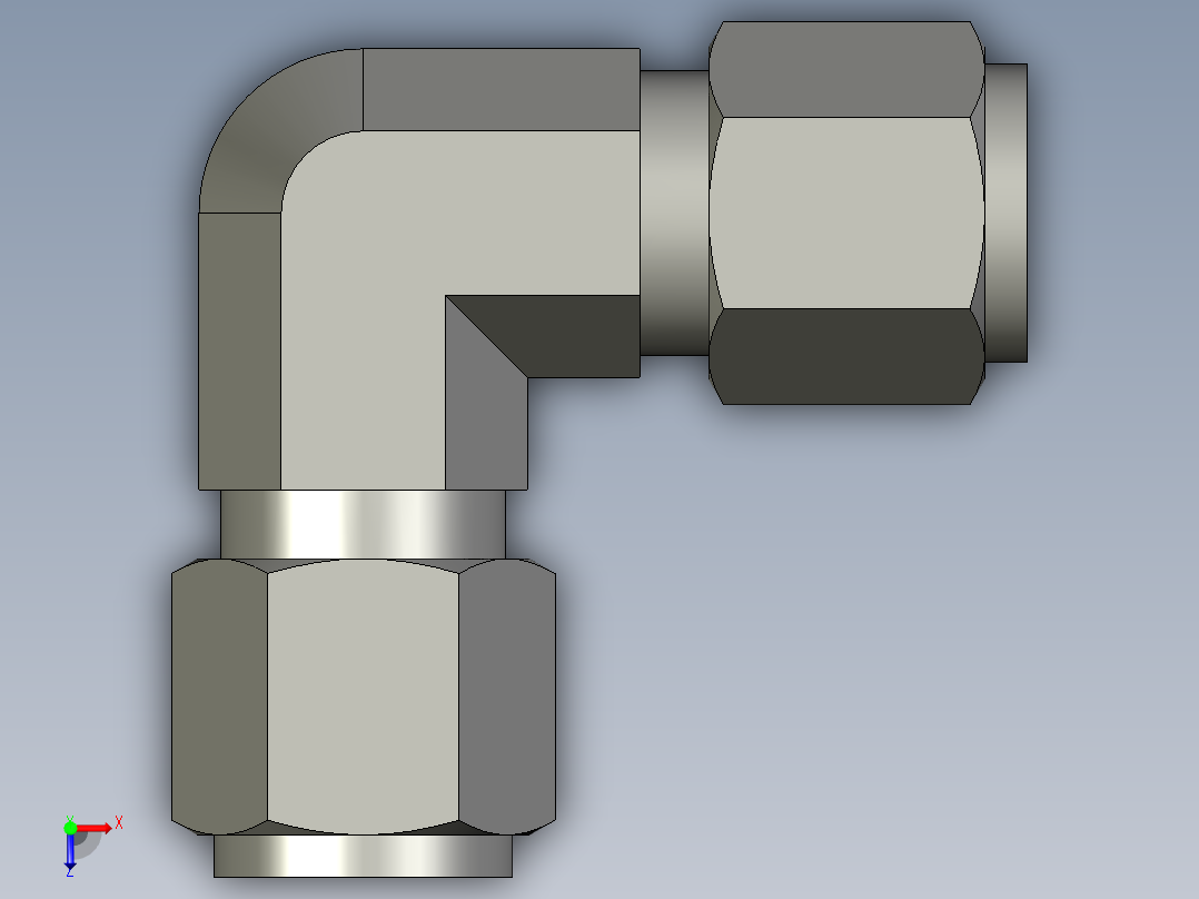 卡套式工业通用硬管接头8_ebu-s俯视图
