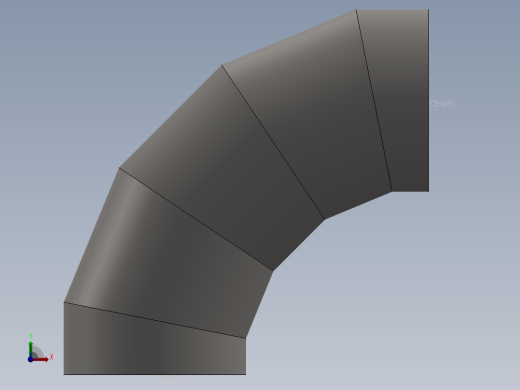hvac round duct 90deg elbow前视缩略图