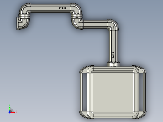 向下墙座+中间连接器+转角+箱体连接器+控制箱前视缩略图