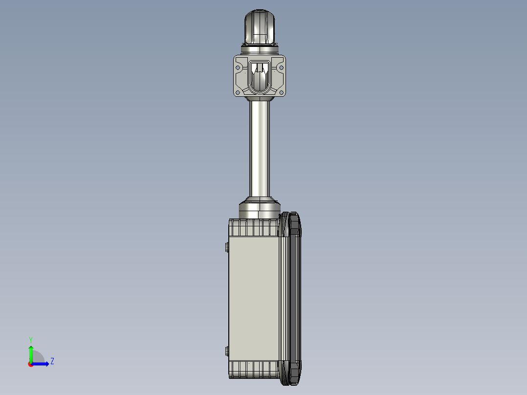 向下墙座+中间连接器+转角+箱体连接器+控制箱左视图
