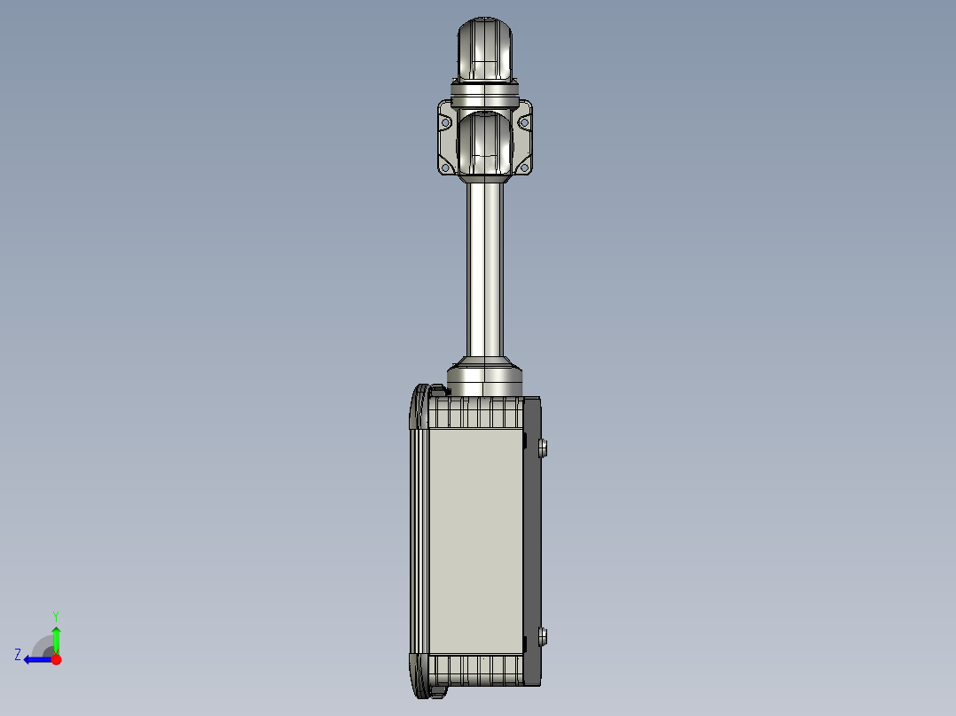 向下墙座+中间连接器+转角+箱体连接器+控制箱右视图