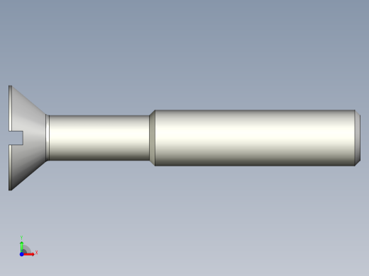 沉头螺钉-Slotted_BOLT-M8-L50_30-15-2x2-40.stp前视缩略图
