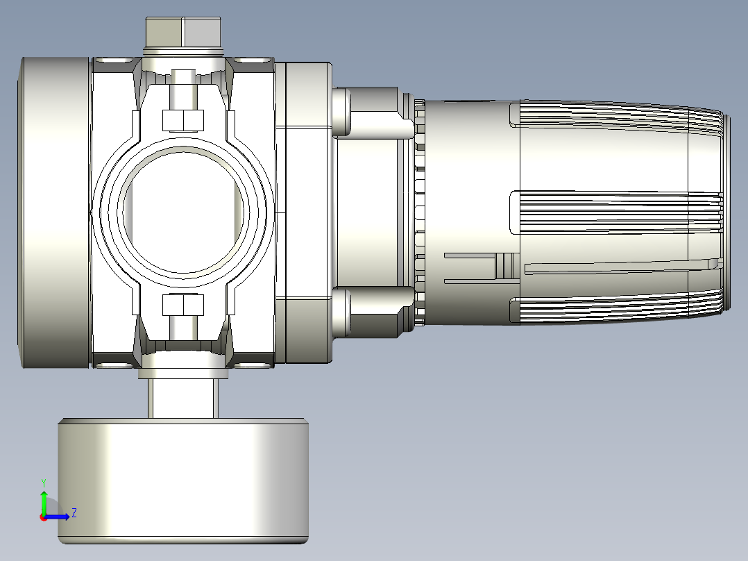 标准手动压力调节器P3X MODUFLEX 轻型 FRL 三联件系统减压阀 - P3XR 系列 (8)左视图