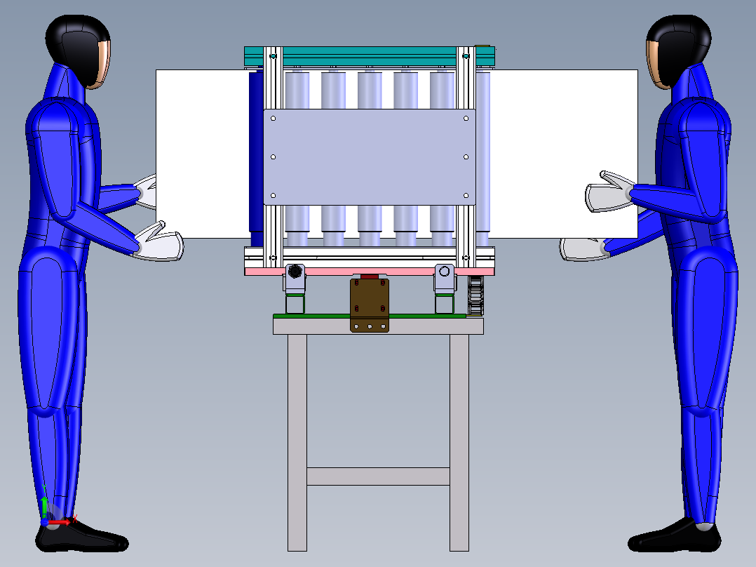 钣金压平卷弯机器前视图