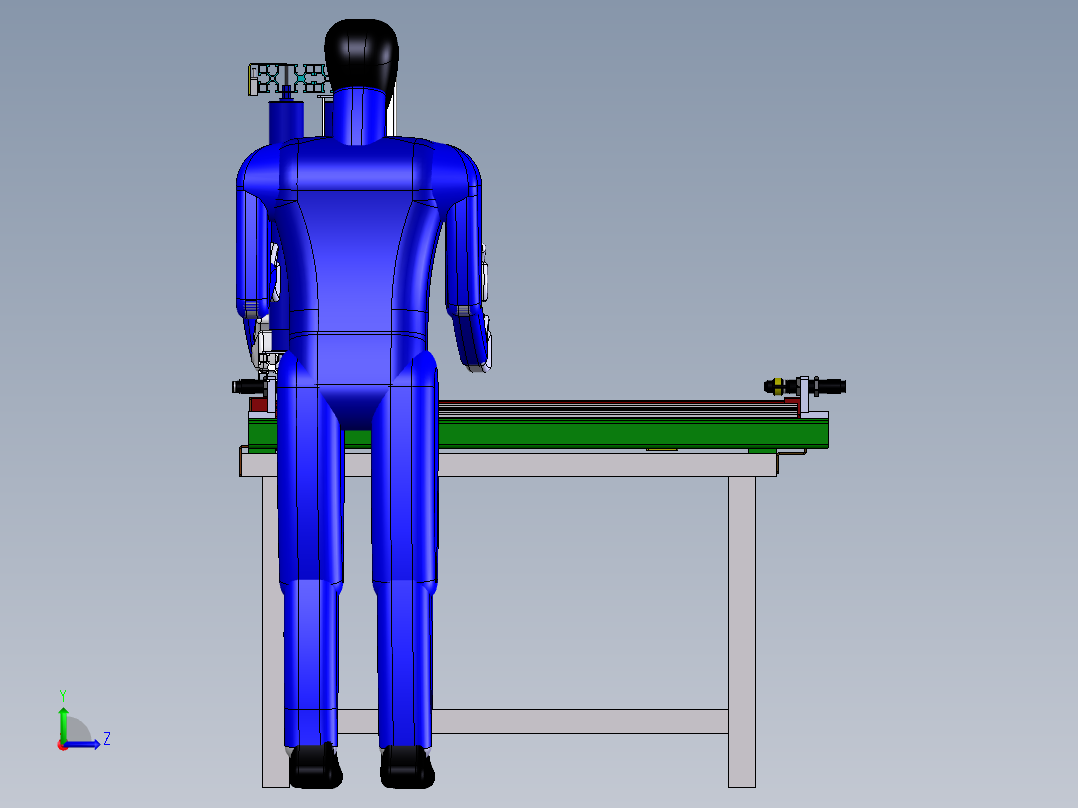 钣金压平卷弯机器左视图